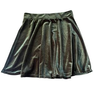 Green Velvet High Waisted Skirt - GUC